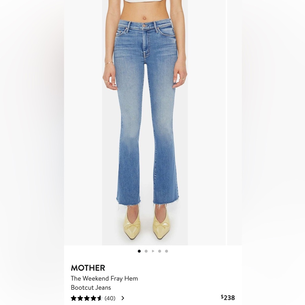 Mother The Weekender Fray Jeans/denim 31 Flared Fray Hem Bootcut WE THE ANIMALS